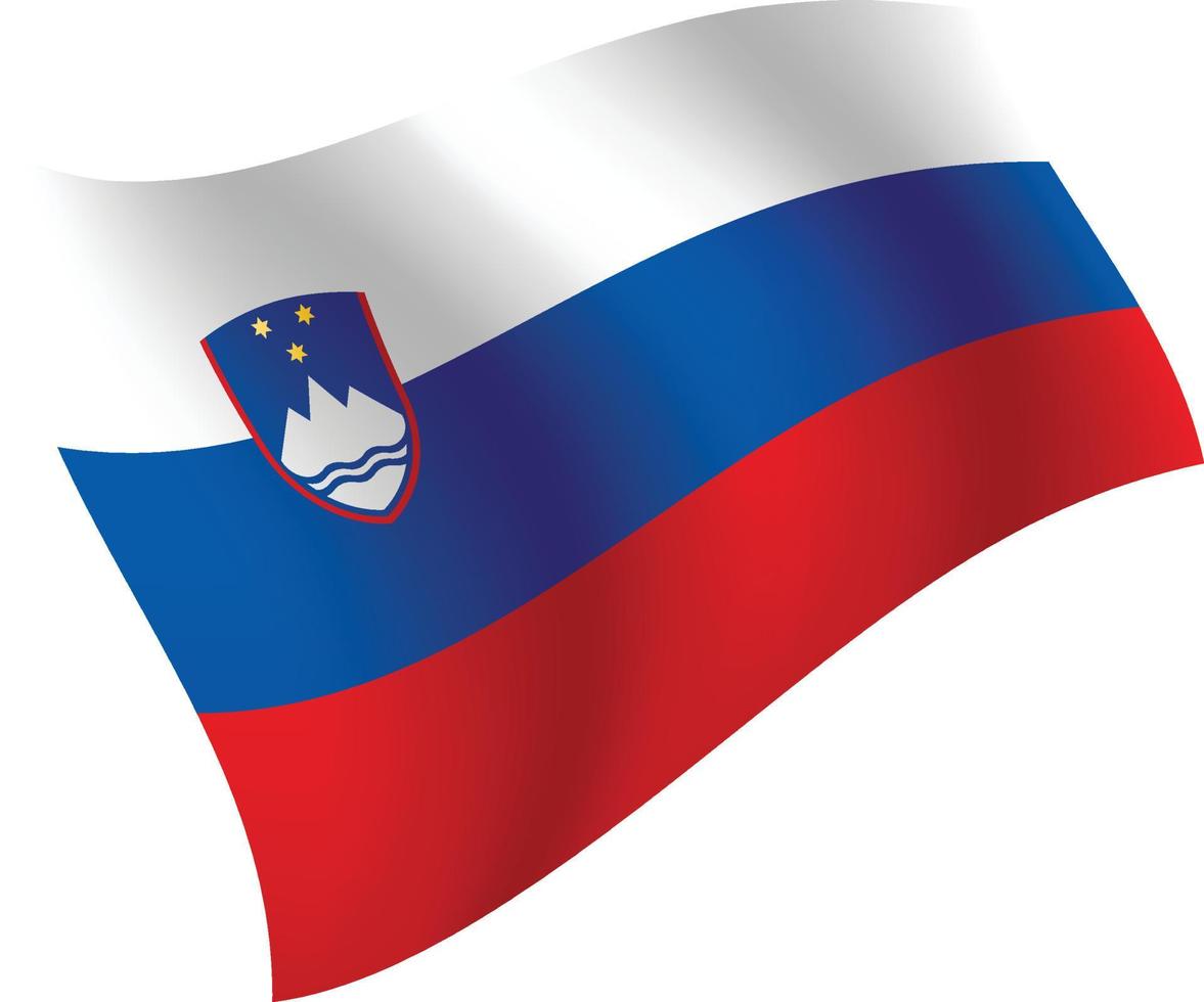 slovenien flagga viftande isolerade vektorillustration vektor