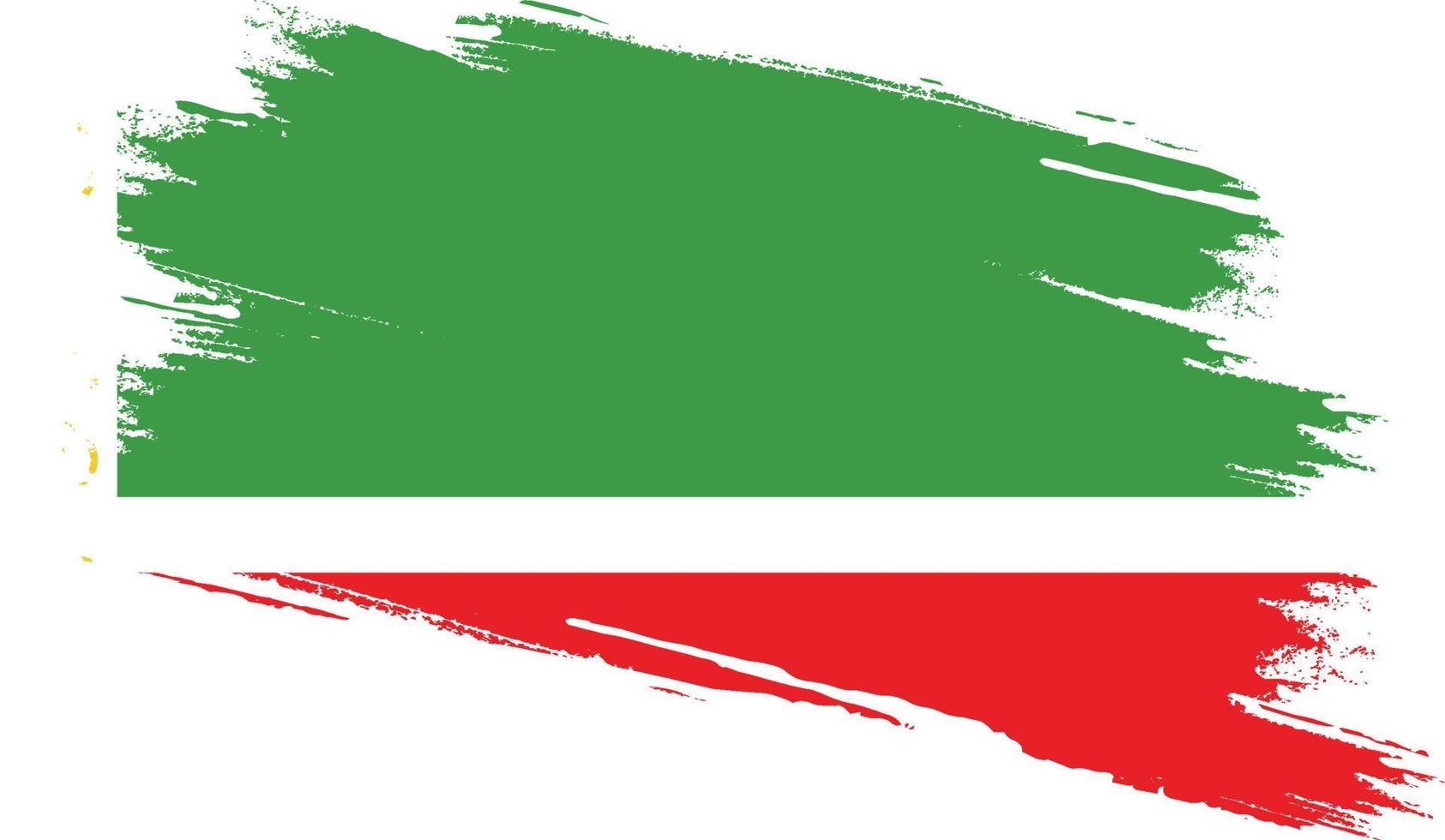 Flagge der Tschetschenischen Republik mit Grunge-Textur vektor