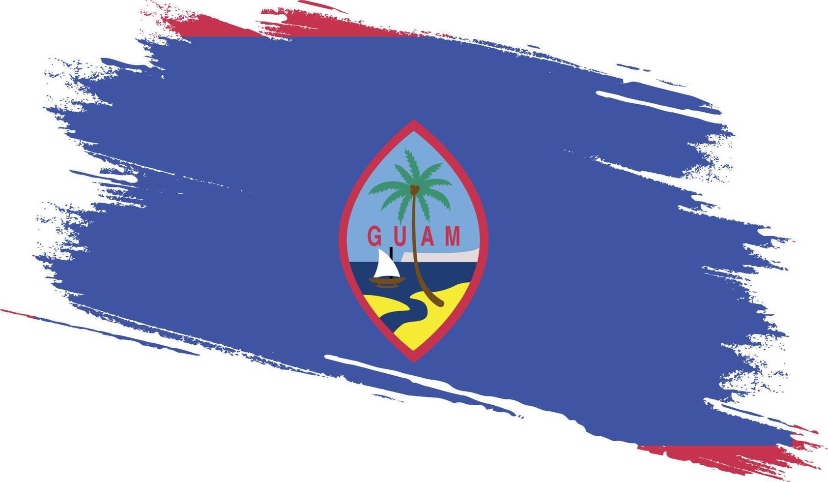 Guam-Flagge mit Grunge-Textur vektor