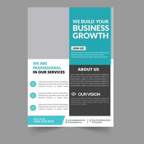 Corporate Flyer Design Business Broschüre Vorlage vektor