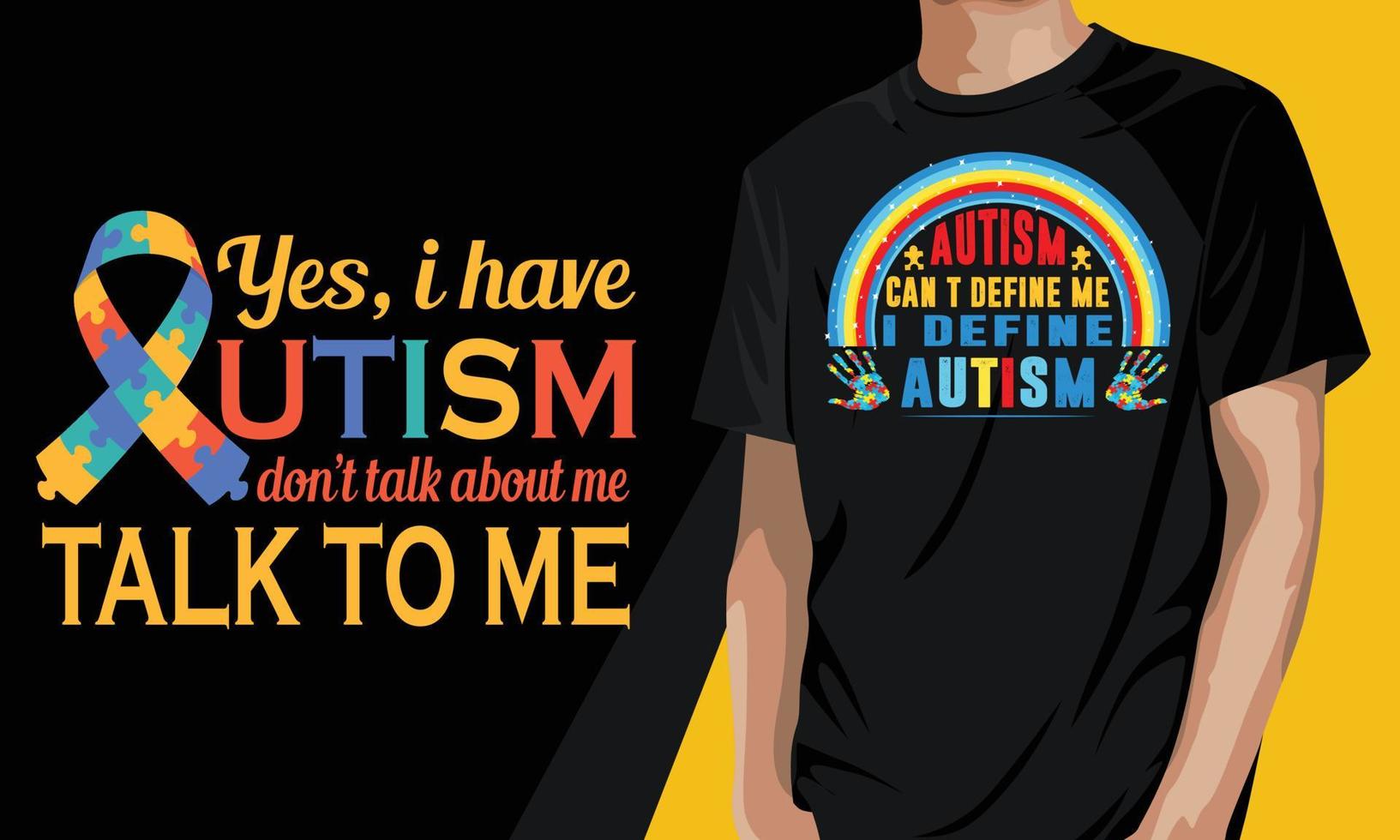 ja, jag har autism prata inte om mig prata med mig. autism rolig t-shirt design vektor