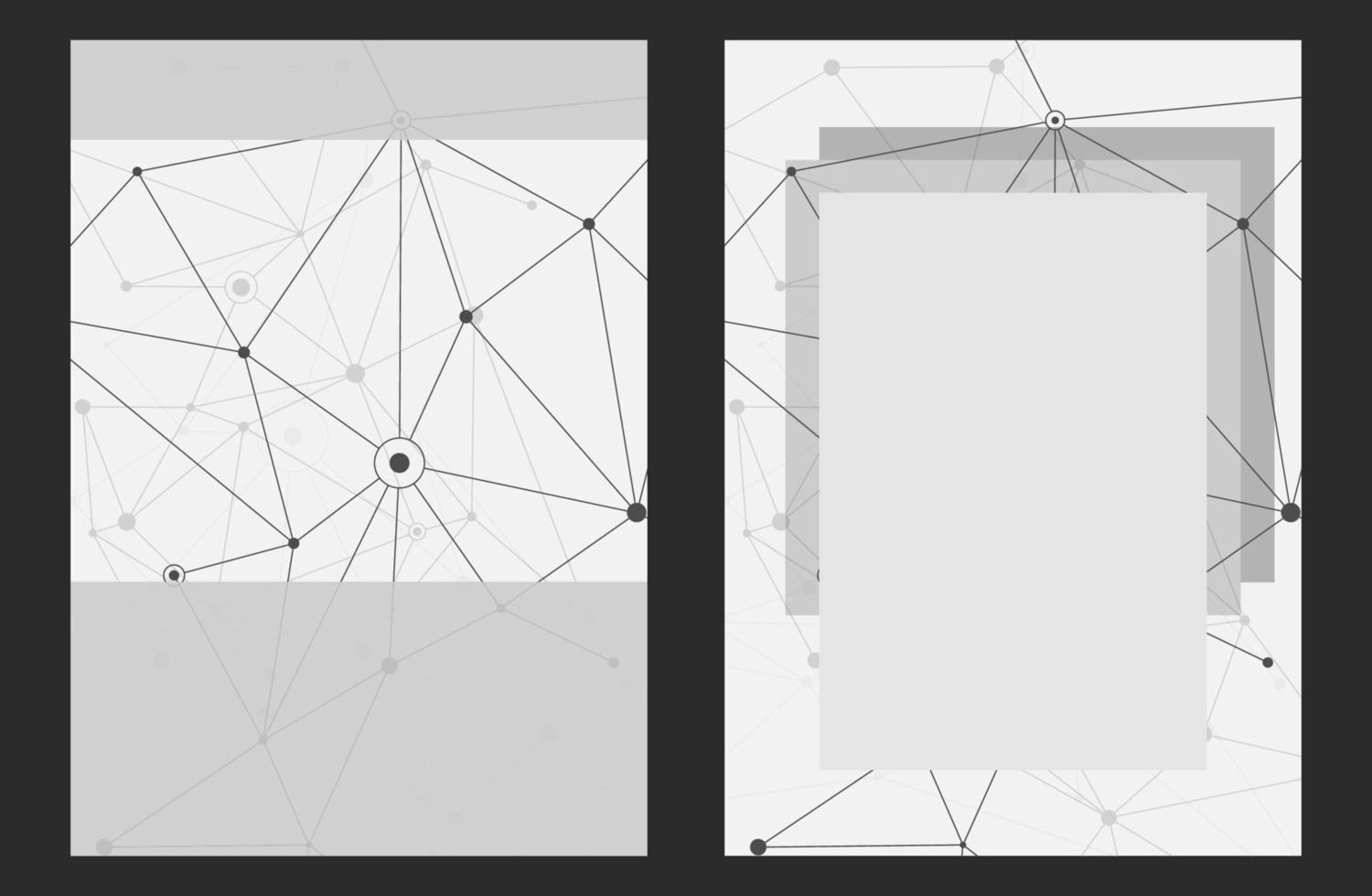 Portfolio minimale Deckung. abstraktes Plexus-Linien-Layout. Broschüre Hintergrund vektor