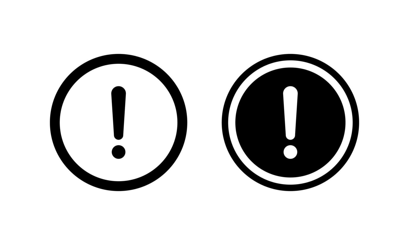Warnung, Ausrufezeichen Symbol Zeichen Symbol in Kreislinie vektor