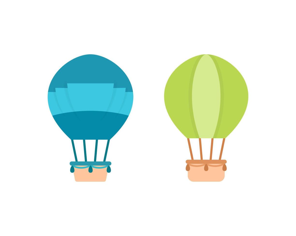 Heißluftballon-Icon-Vektor im flachen Stil vektor