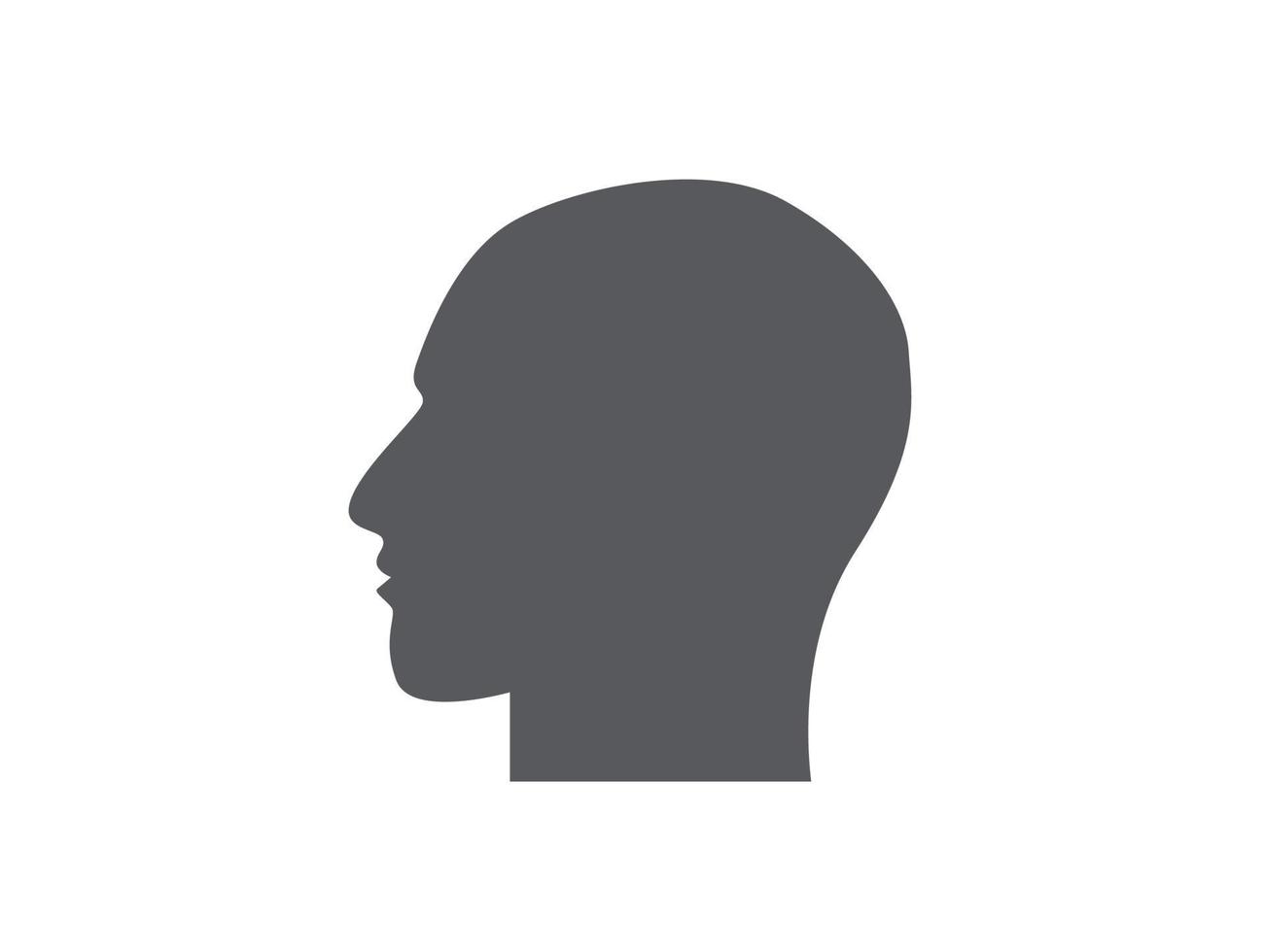 menschlicher Kopf Con Zeichen Design Vektor Icon