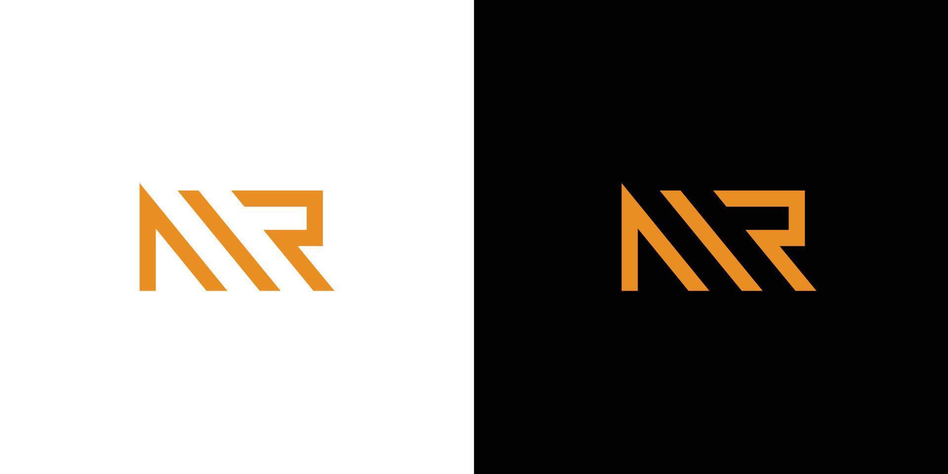 modernes und raffiniertes mr-letter-initial-logo-design vektor