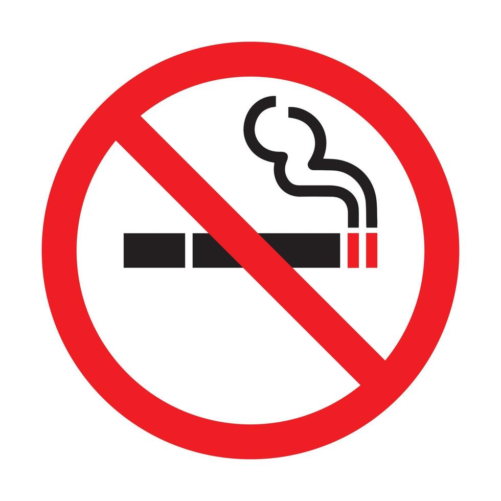Stoppen Sie das Rauchverbot, Vektor der Zigarette mit Filter