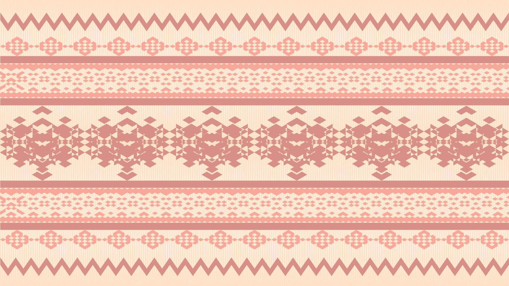 geometrisches Muster Design abstrakter Hintergrund, orangefarbenes orientalisches geometrisches Muster, Teppich, Stoff, 2D-Darstellung vektor