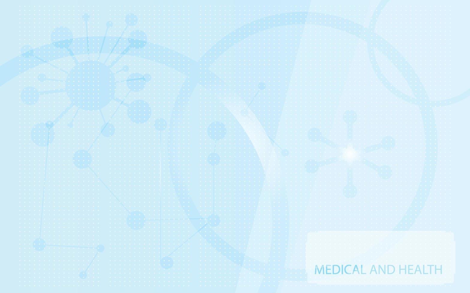 medicinsk och hälsobakgrund, medicinska abstrakta molekyler, innovativ medicinsk vetenskap, 2d-illustration vektor