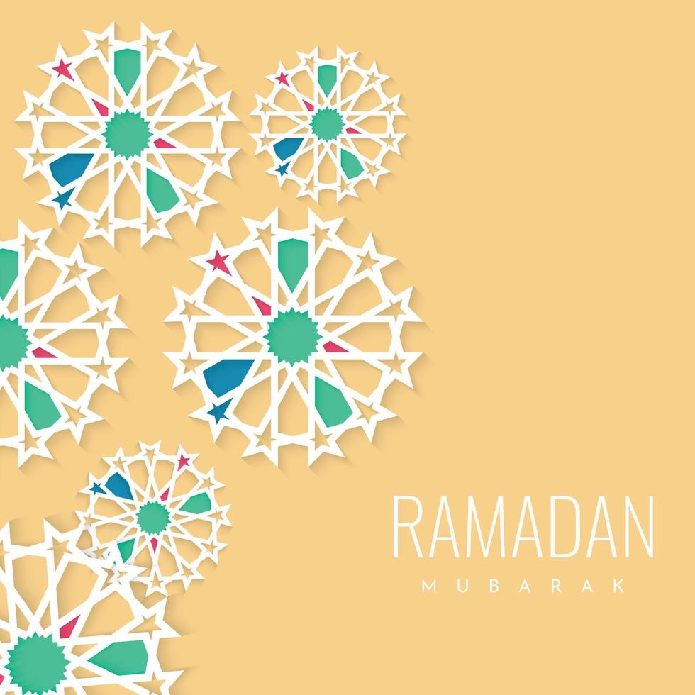 Ramadan Mubarak islamischer Hintergrund vektor