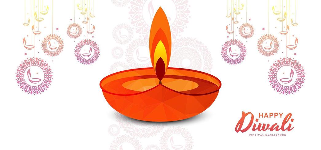 Glückliche Diwali-Illustration, Fahnen-Design für Diwali-Festival vektor