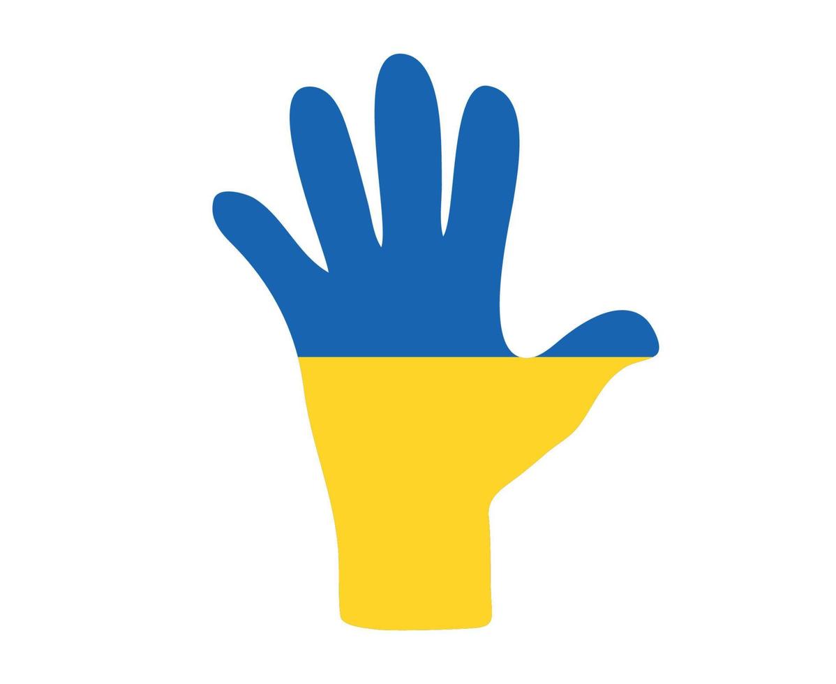 ukrainska flaggan emblem hand symbol abstrakt nationella Europa vektor design