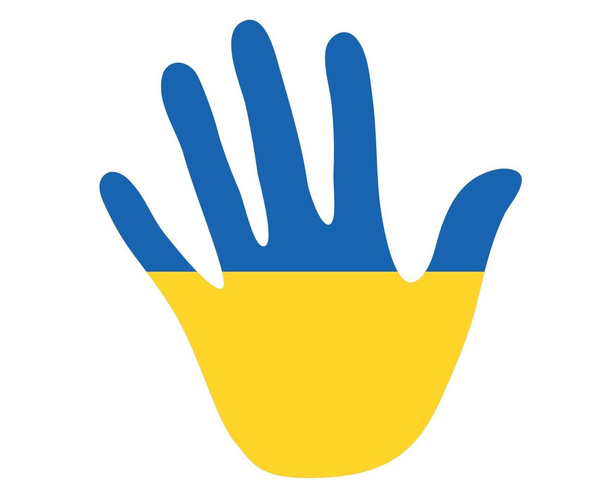 ukrainska emblem flagga hand symbol nationella Europa abstrakt vektor design