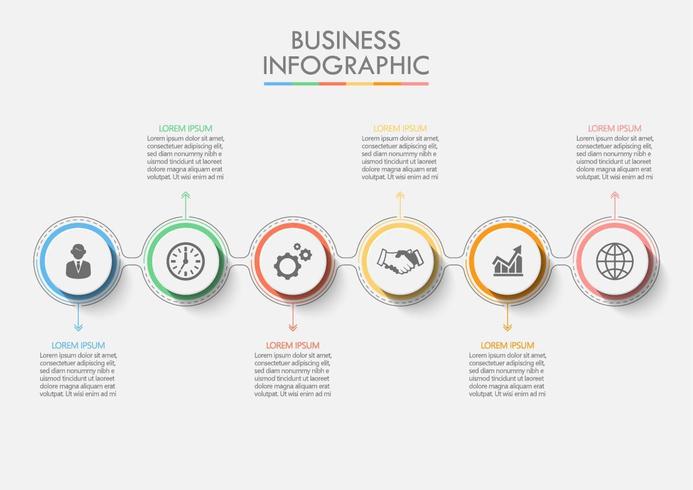 Presentation Business vägkarta infographic mall vektor