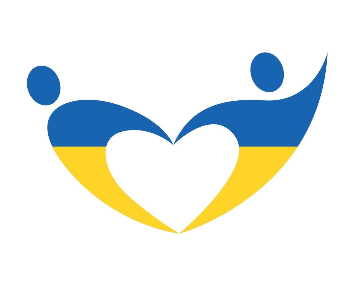 ukraine national europa flag emblem symbol abstraktes vektordesign vektor