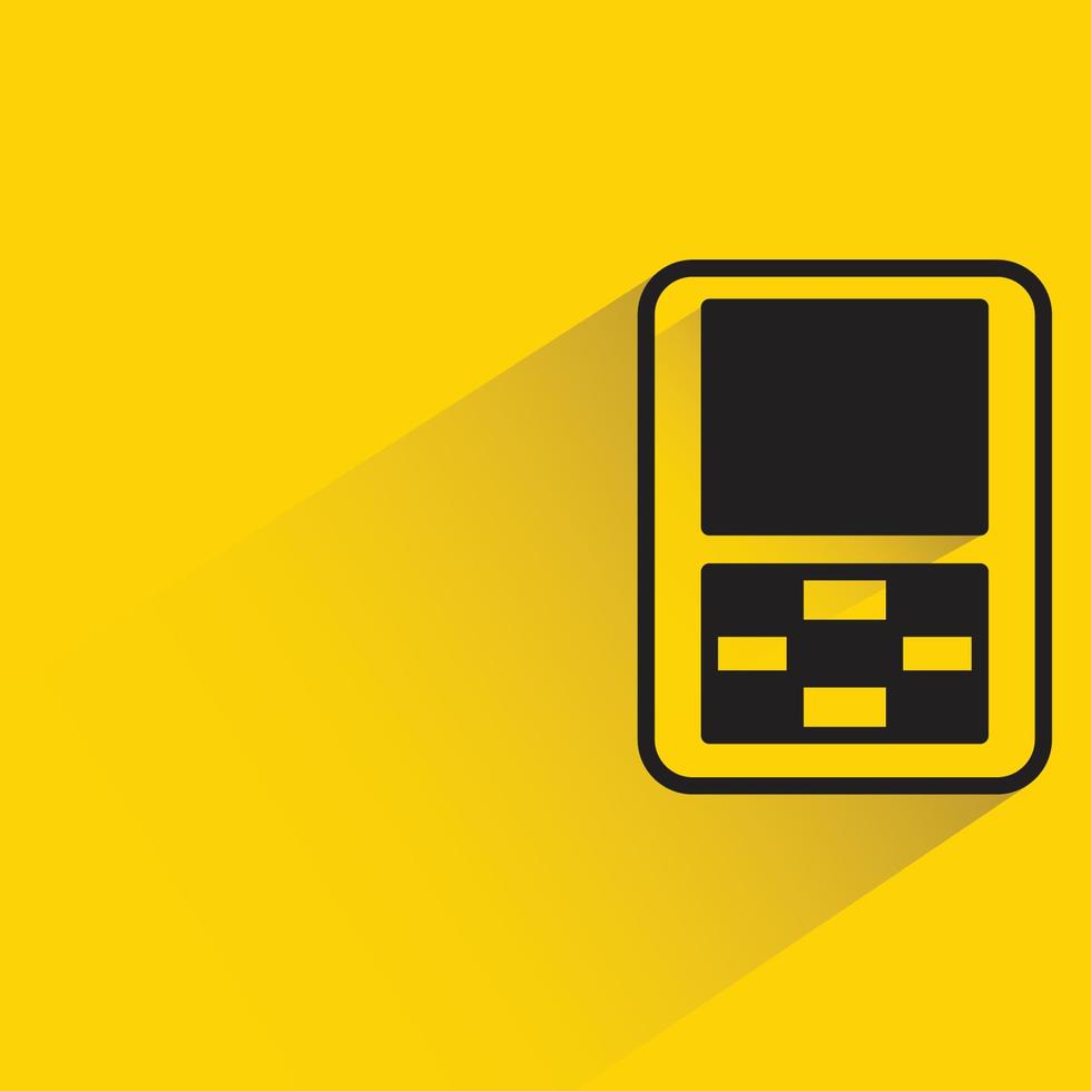 mobiltelefon på gul bakgrund illustration vektor