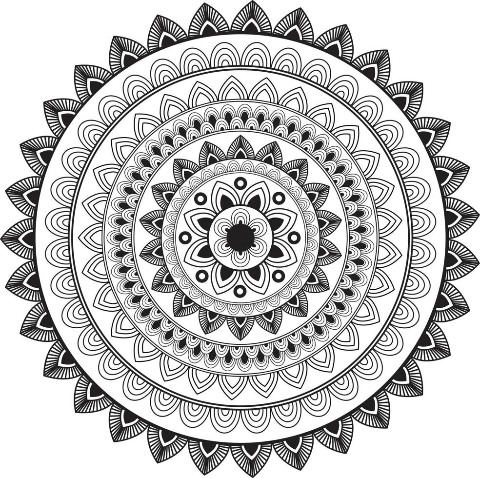 Mandala-Kunst, Vektor-Mandala-Design vektor