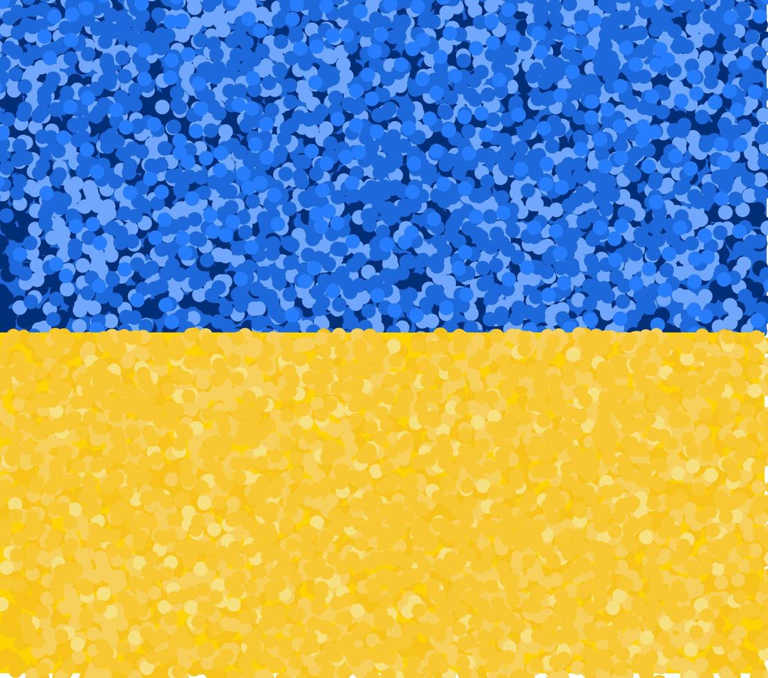 Hintergrund der ukrainischen Flagge. Becher-Sublimationsdesign mit patriotischer Grafik. Frieden für die Ukrainer. vektor