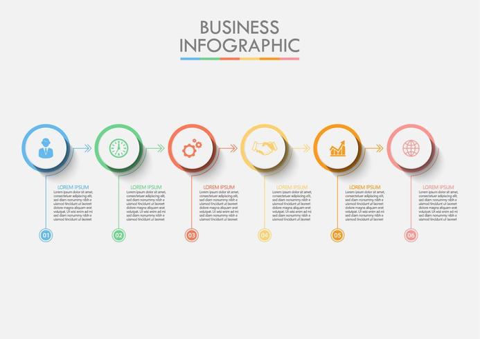 Affärsdata cirkel infographic vektor