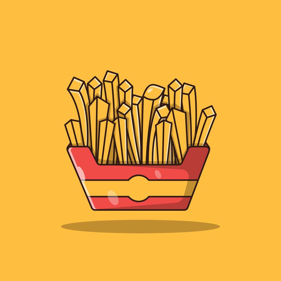 pommes frites cartoon vektor symbol illustration