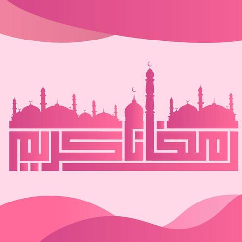 Moslemische Ramadan-Rosa-Typografie vektor