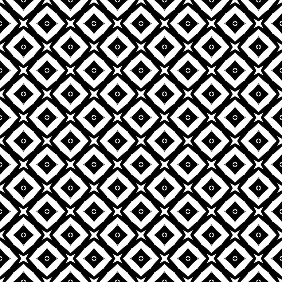 Schwarz-Weiß-Oberflächenmuster Textur. bw dekoratives Grafikdesign. Mosaik Ornamente. Mustervorlage. vektor