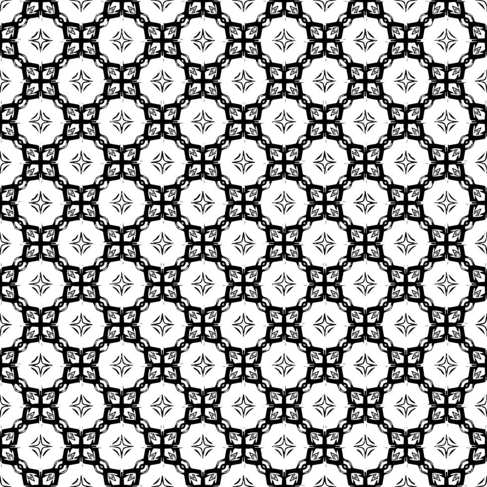 Schwarz-Weiß-Oberflächenmuster Textur. bw dekoratives Grafikdesign. Mosaik Ornamente. Mustervorlage. vektor