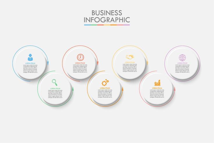 Präsentationsvorlage Geschäft Infographik vektor