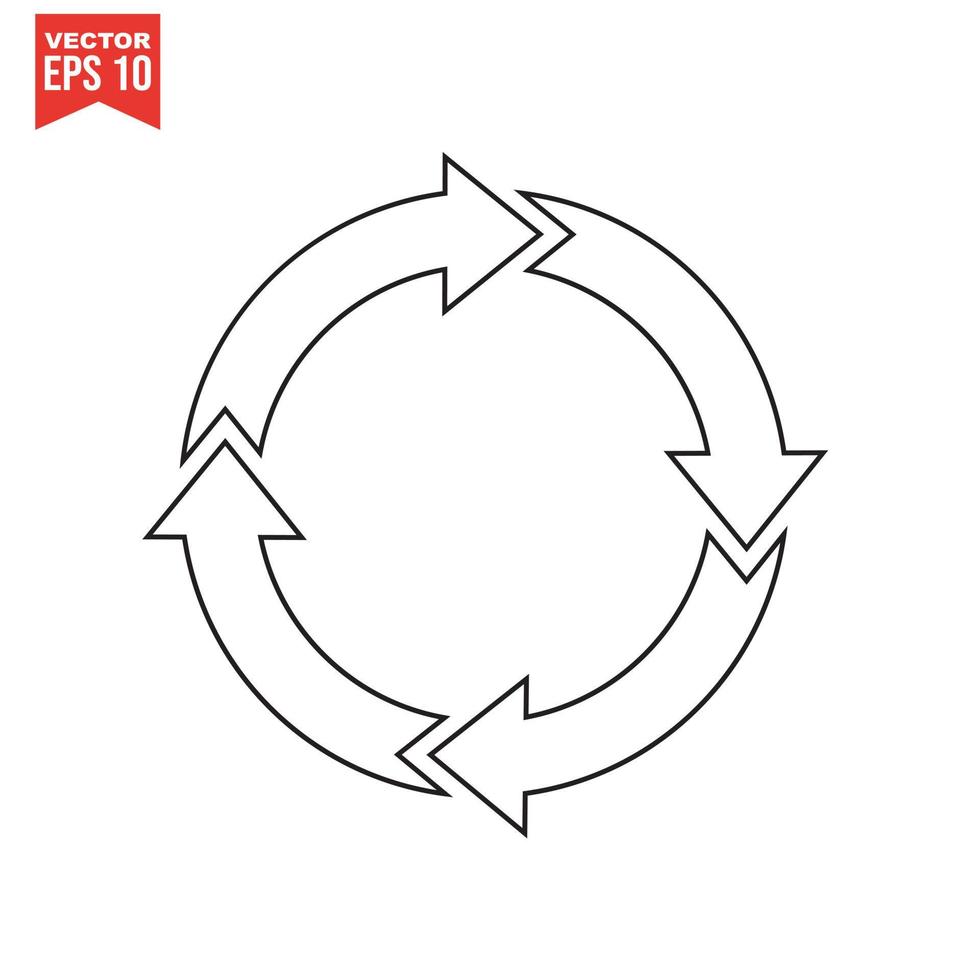 Recycling-Symbol Recycling-Symbol. Vektor-Illustration. isoliert auf weißem Hintergrund. vektor