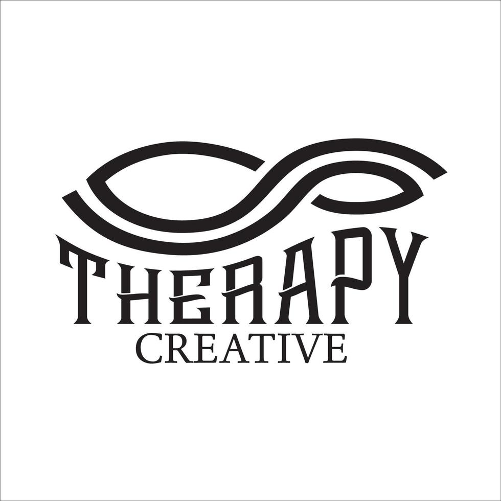 terapi kreativ exklusiv logotyp vektor