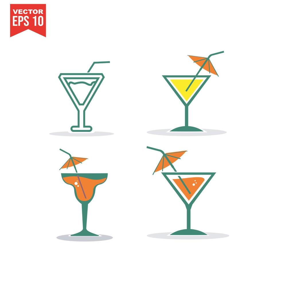 Cocktail-Symbol, Martini-Glas vektor