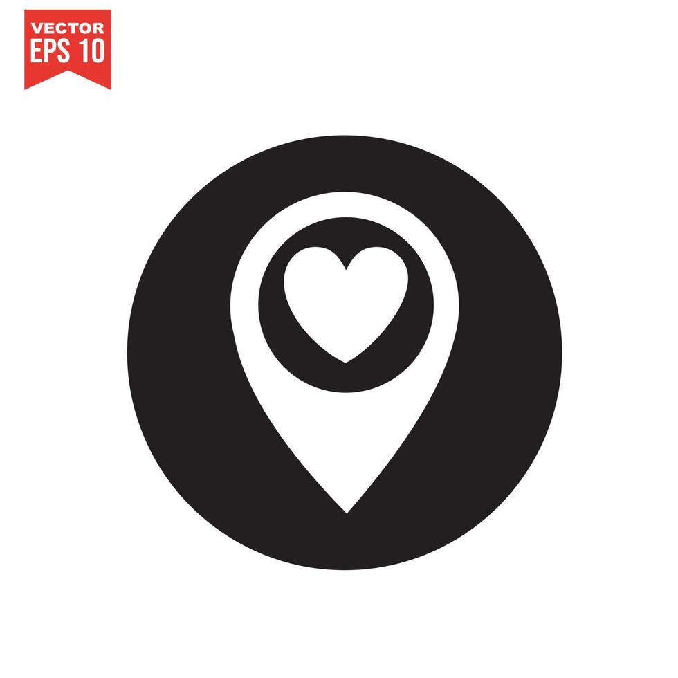 svart hjärta ikon på vit bakgrund. kärlek logotyp hjärta illustration. vektor