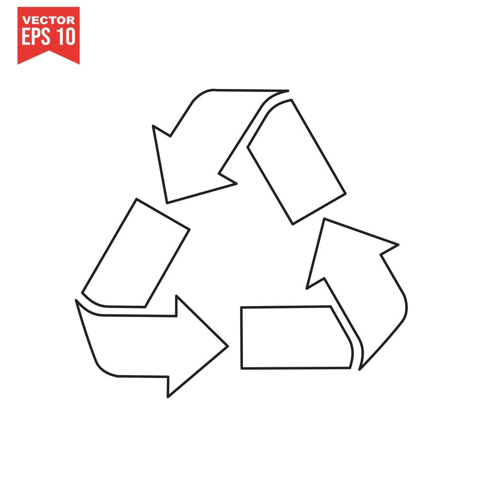 Recycling-Symbol Recycling-Symbol. Vektor-Illustration. isoliert auf weißem Hintergrund. vektor