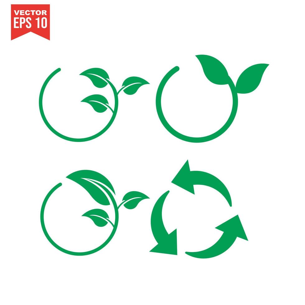 Recycling-Symbol, Recycling-Symbolvektor, im trendigen flachen Stil isoliert auf weißem Hintergrund. Symbolbild recyceln, Symbolillustration recyceln vektor