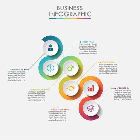 Geschäftsprozess Infographik Vorlage vektor