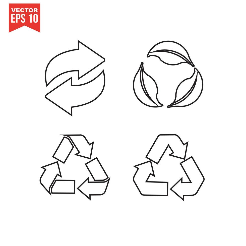 Recycling-Symbol Recycling-Symbol. Vektor-Illustration. isoliert auf weißem Hintergrund. vektor