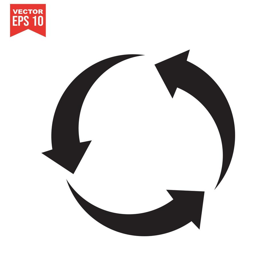 Recycling-Symbol Recycling-Symbol. Vektor-Illustration. isoliert auf weißem Hintergrund. vektor