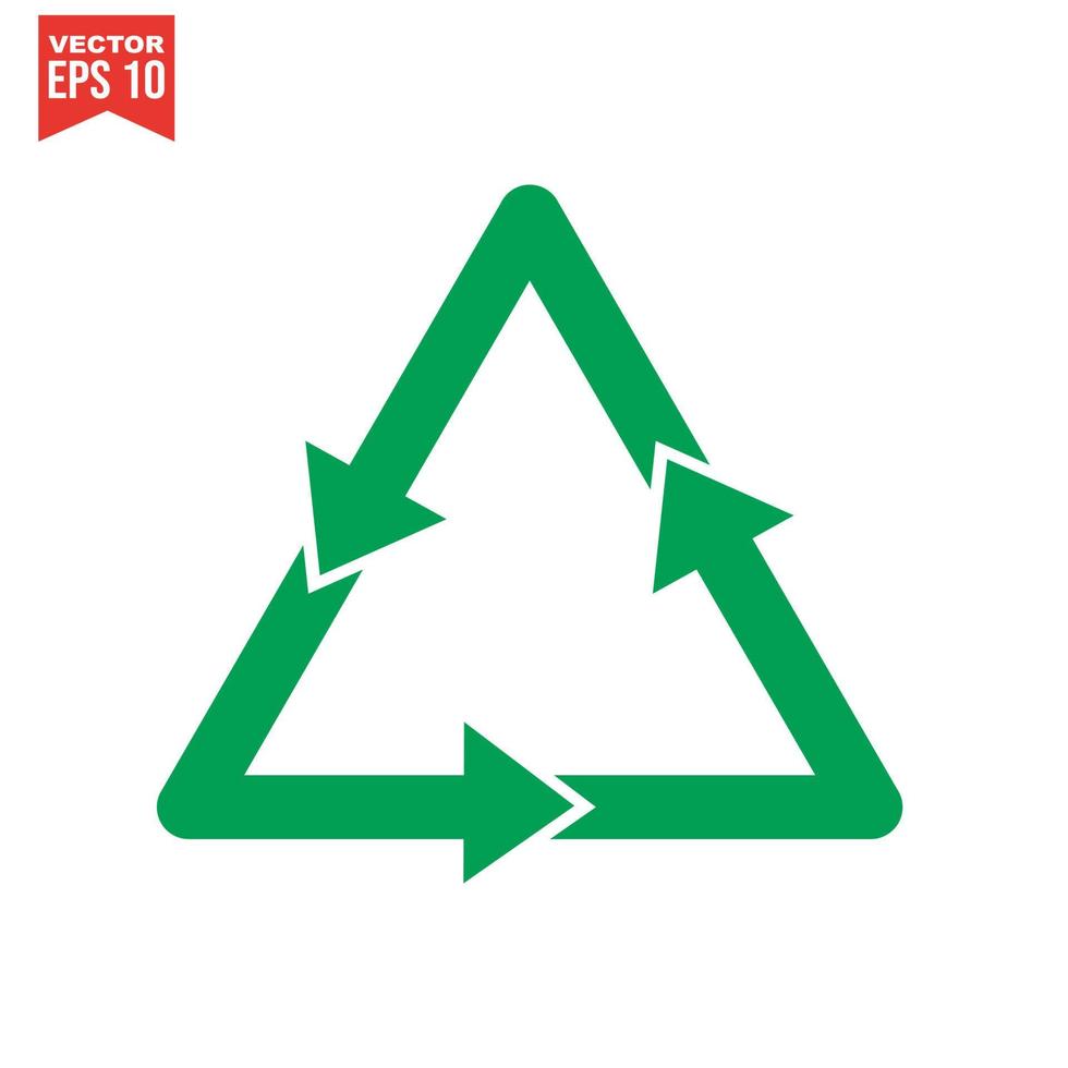 Recycling-Symbol Recycling-Symbol. Vektor-Illustration. isoliert auf weißem Hintergrund. vektor