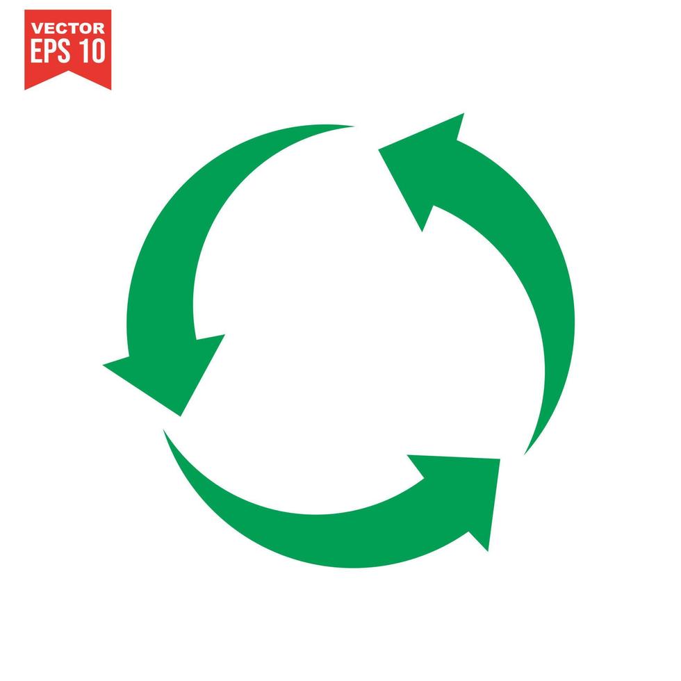 Recycling-Symbol Recycling-Symbol. Vektor-Illustration. isoliert auf weißem Hintergrund. vektor