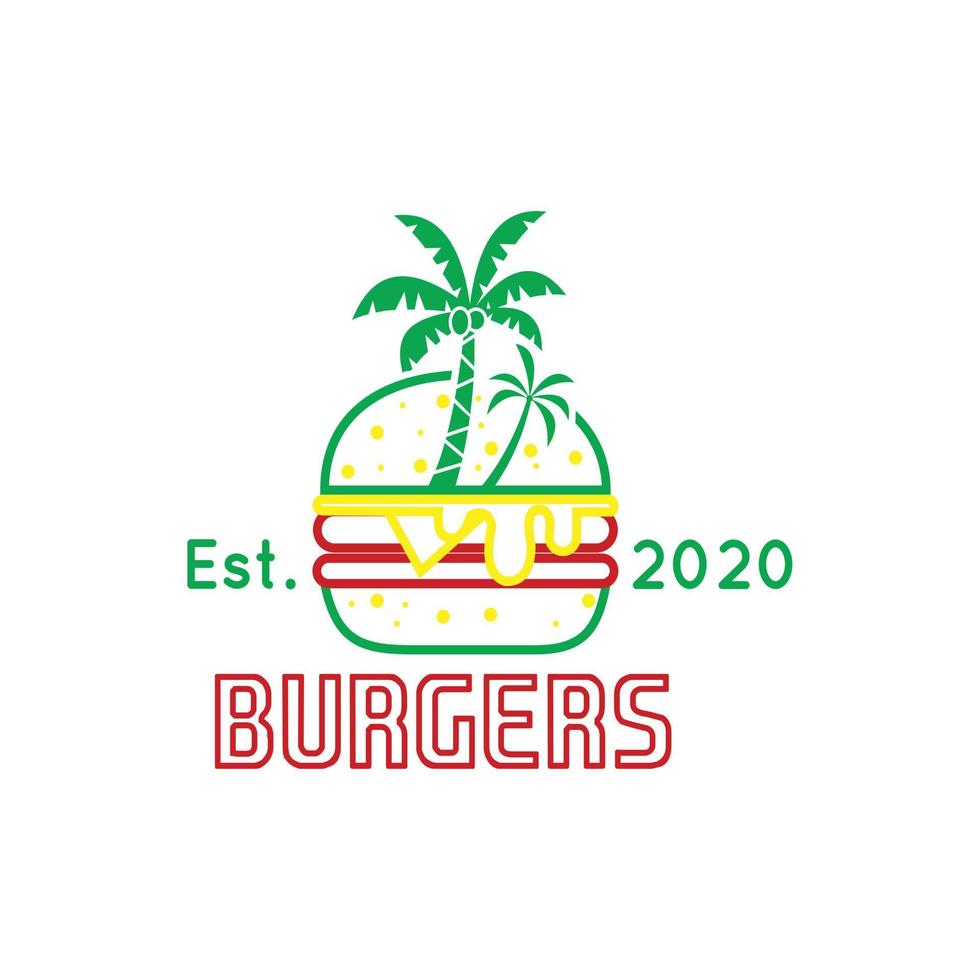 Inspiration für das Burger-Logo-Design. Humberger-Logo vektor