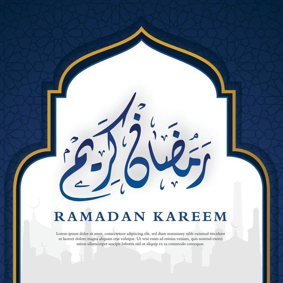 ramadan kareem islamisk bakgrundsdesign med modern och arabisk stilanvändning för innehåll i sociala medier och bannerannonser vektor