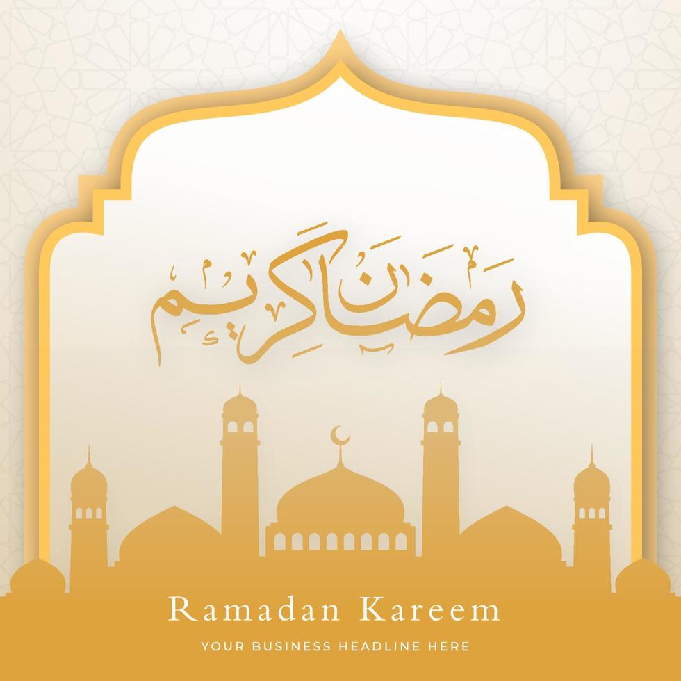 ramadan kareem islamischer hintergrund mit modernem und arabischem stil für social-media-anzeigeninhalte eid mubarak, eid fitr, ramadan mubarak, hajj, umrah, iftar party vektor