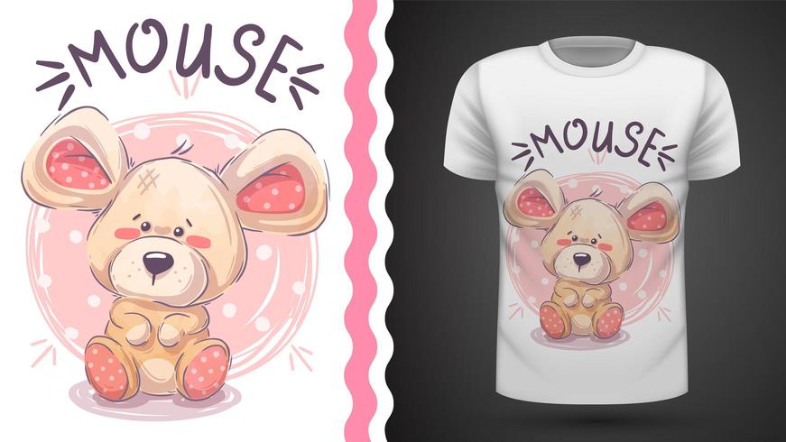 Niedliche Teddy-Maus - Idee für Druckt-shirt vektor