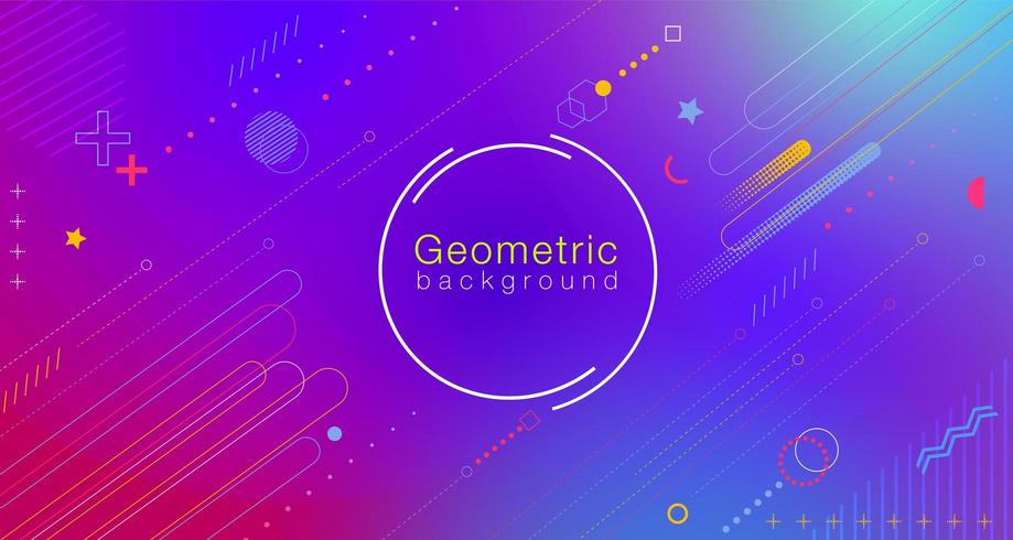 Färgglad abstrakt geometrisk lutning vektor