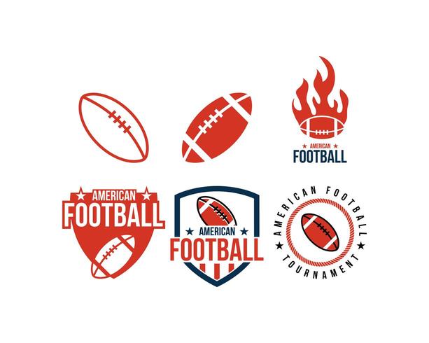 American Football Sport Logo gesetzt vektor