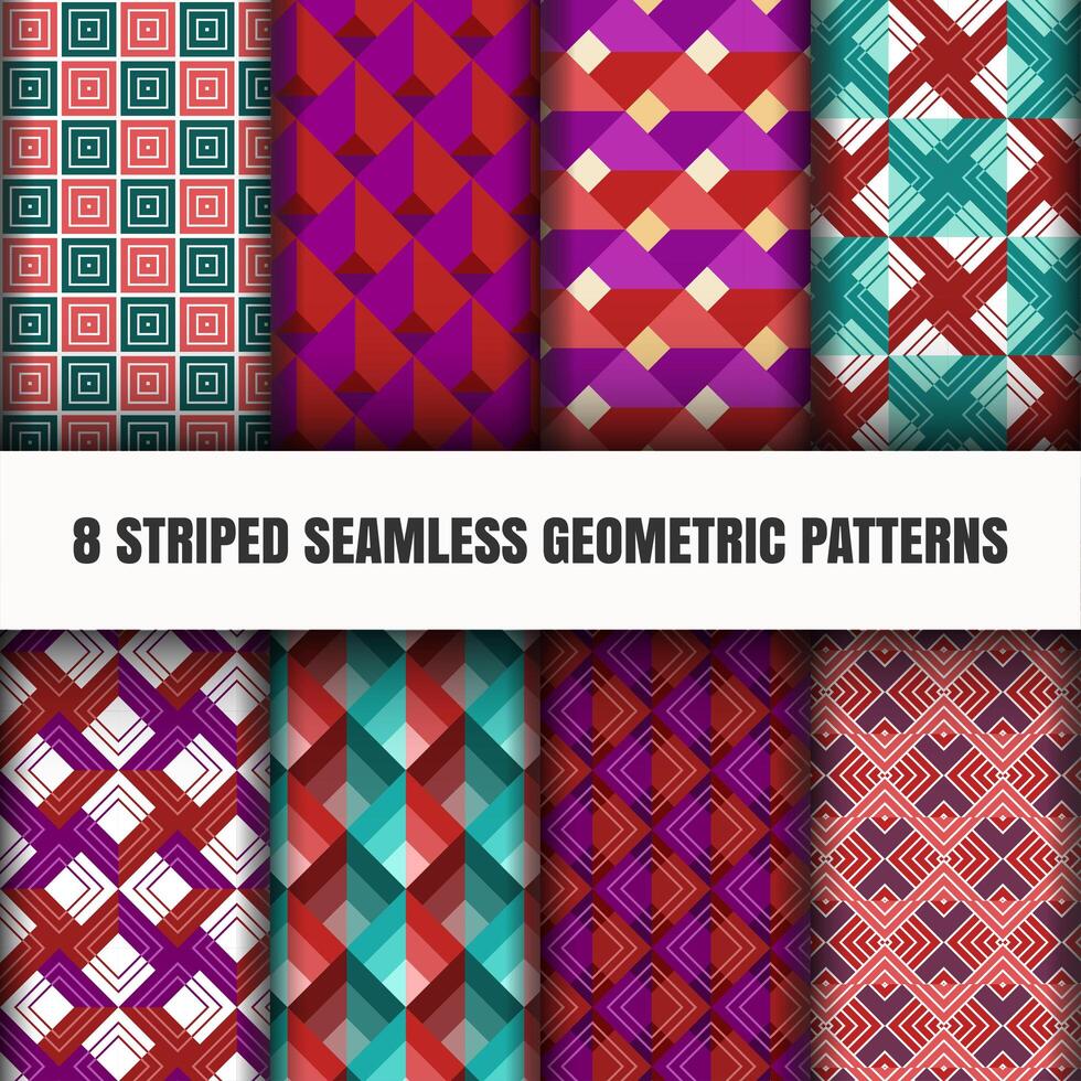 Satz nahtlose geometrische Muster vektor