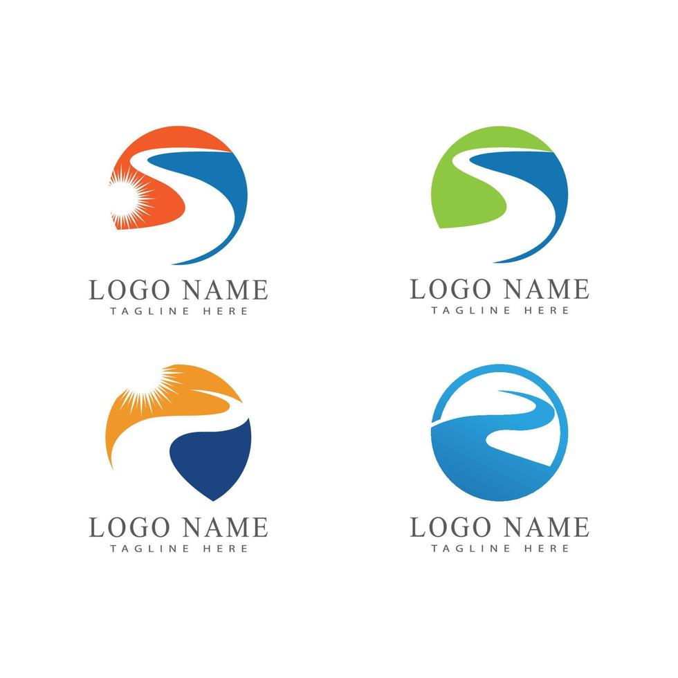 flod vektor ikon illustration logo design