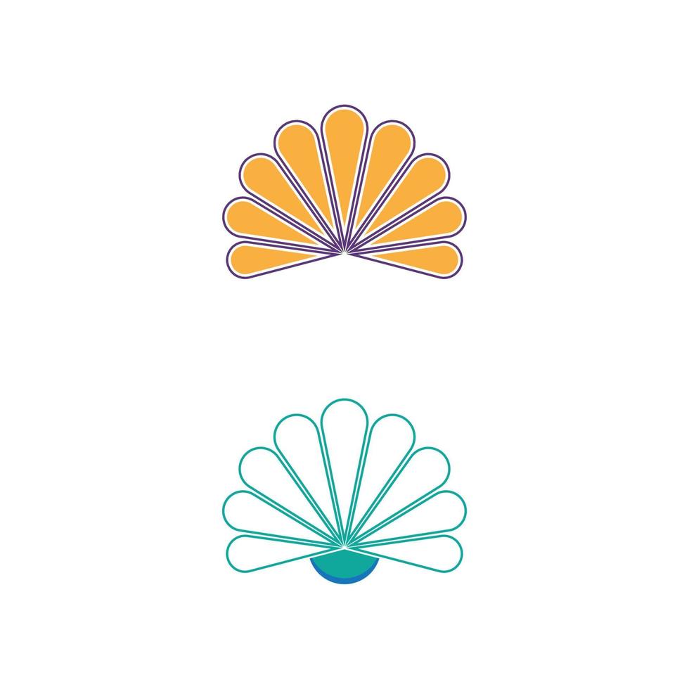 Flaches Design des Shell-Logo-Illustrationsvektors vektor