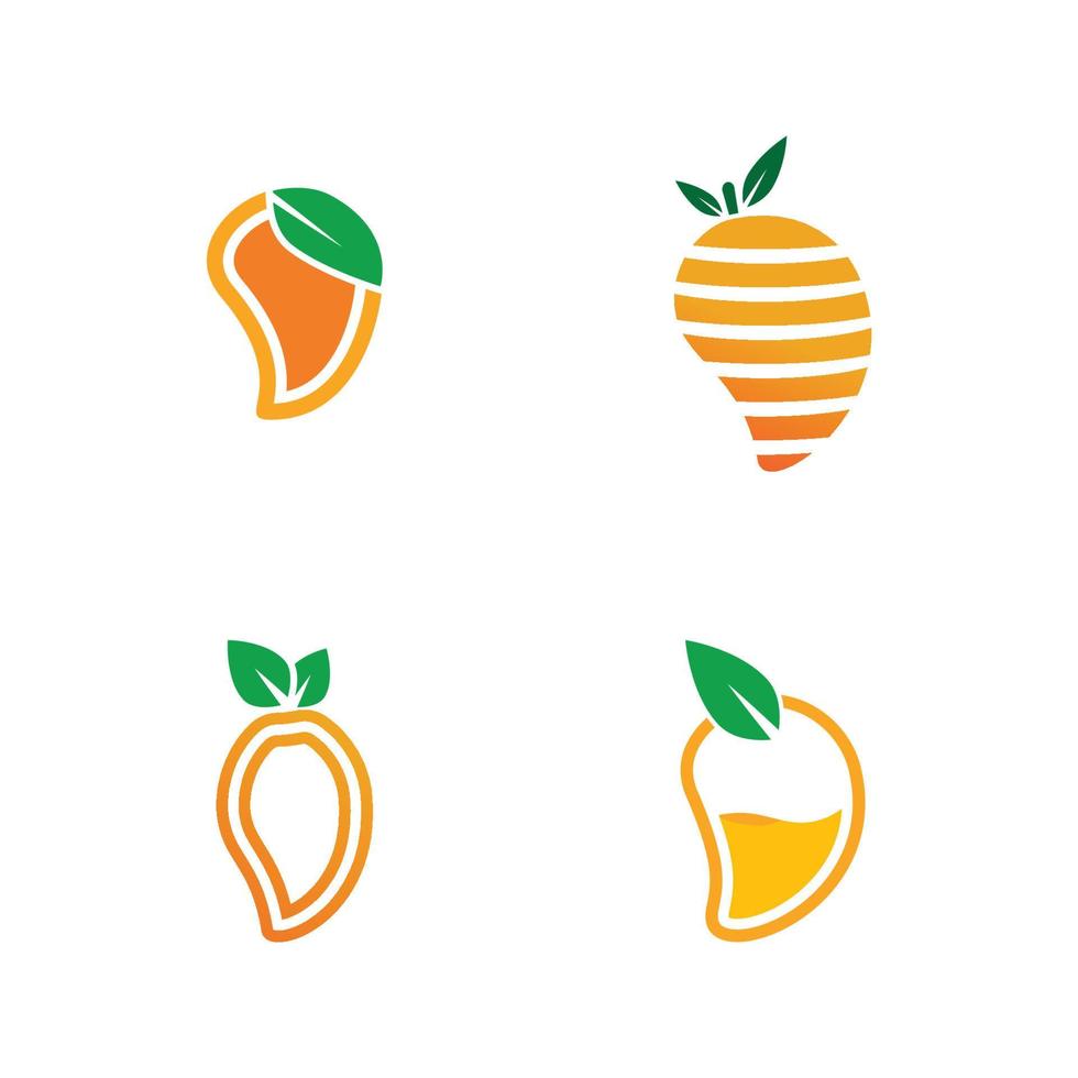 mango logotyp mall vektor ikon designillustration