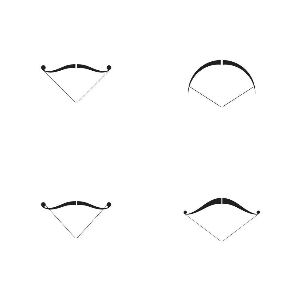 Satz von Pfeil-Bogenschießen-Symbol-Vektor-Illustration-Logo-Vorlage vektor